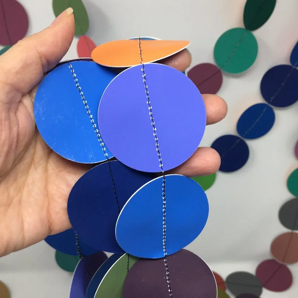 Multi-Colored Color-Aid Paper Large Round Circle Party Extra Long Garland